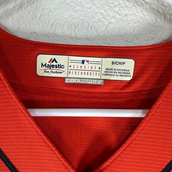 Houston Astros Alex Bregman #2 Majestic CoolBase Orange Jersey Adult Small - Picture 5 of 6